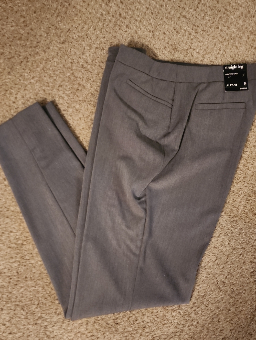 Alfani Men’s Gray Straight Leg Dress Pants